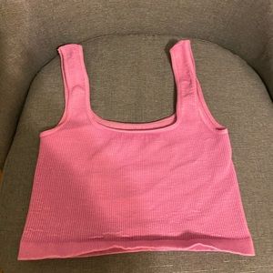 Free People Movement hot pink crop top XS NWOT